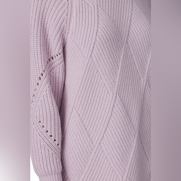 Rebecca Taylor Purple Basketweave Turtleneck Sweater - Picture 2 of 8